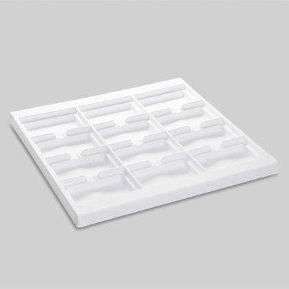 Thermovorm inleg met 12 compartimenten - 70x45 mm