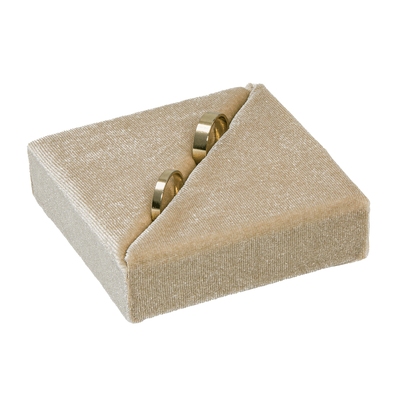 Extra inleg met fluwelen hoes voor ringen