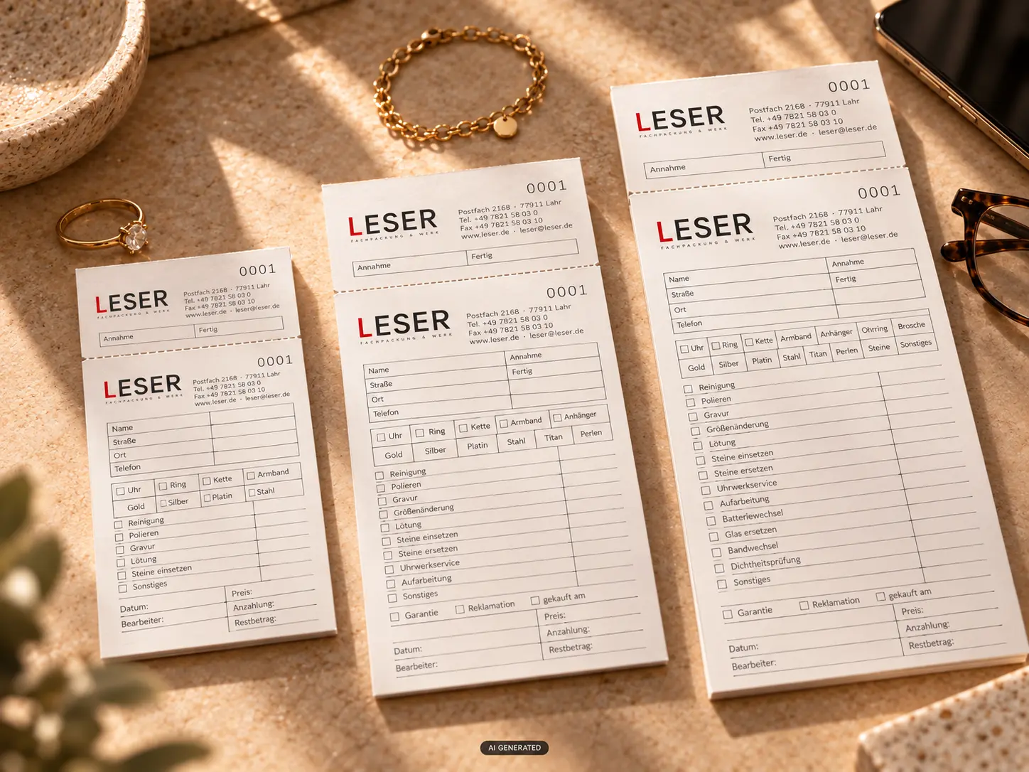 Trois formats pour chaque commande