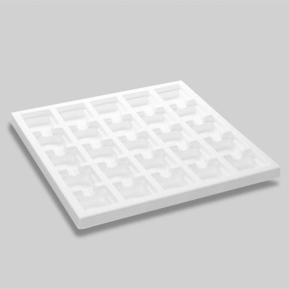 Thermovorm inleg met 25 compartimenten - 35x35 mm